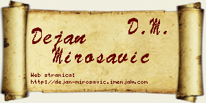 Dejan Mirosavić vizit kartica